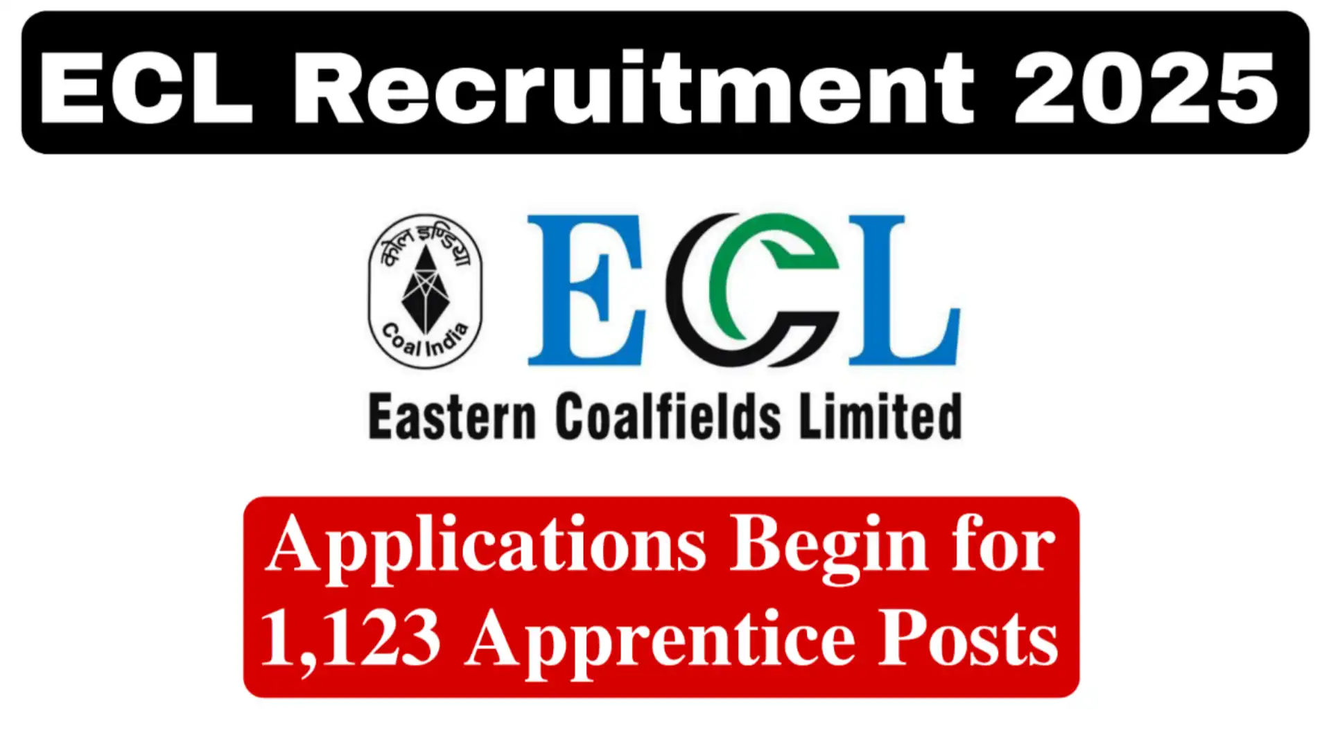 ECL Recruitment 2025: Applications Begin for 1,123 Apprentice Posts, Know Eligibility, Stipend and Last Date