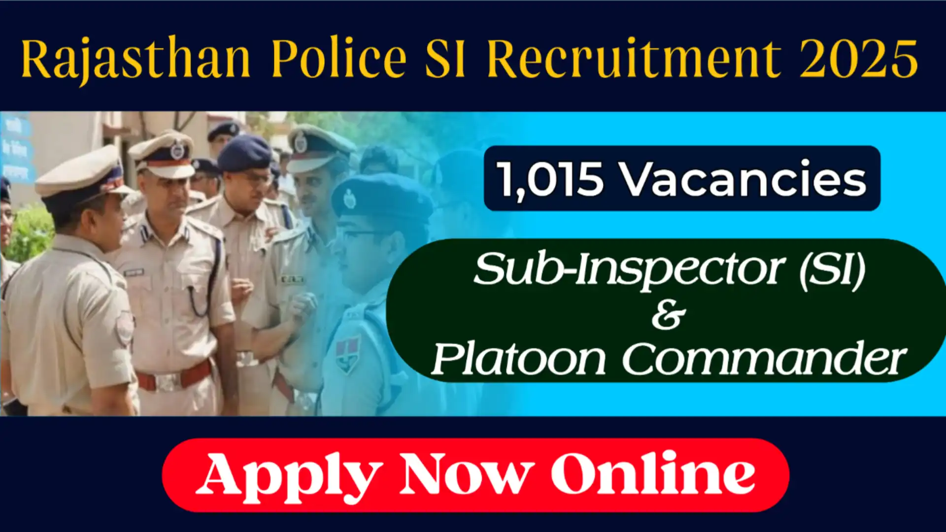 Rajasthan Police SI Recruitment 2025